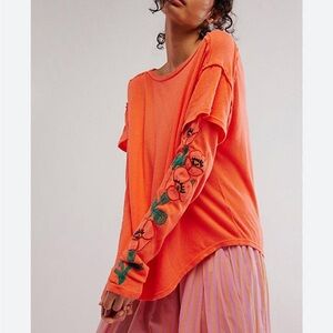 972. Free People Not Your Poppys Long-Sleeve Tee